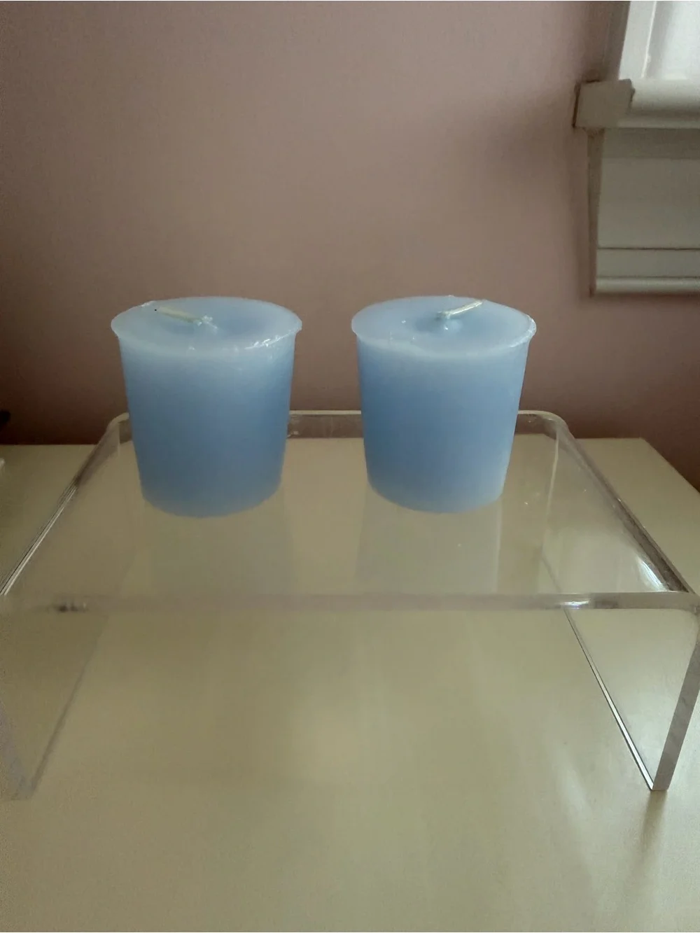 NEW Votive Candles Set of 12 Pastel Colors Unscented Boxed Pillar 2” Tall